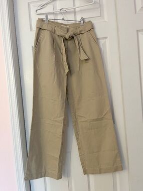NWT Loft Belted Wide Leg Pants Tan **Runs Large**